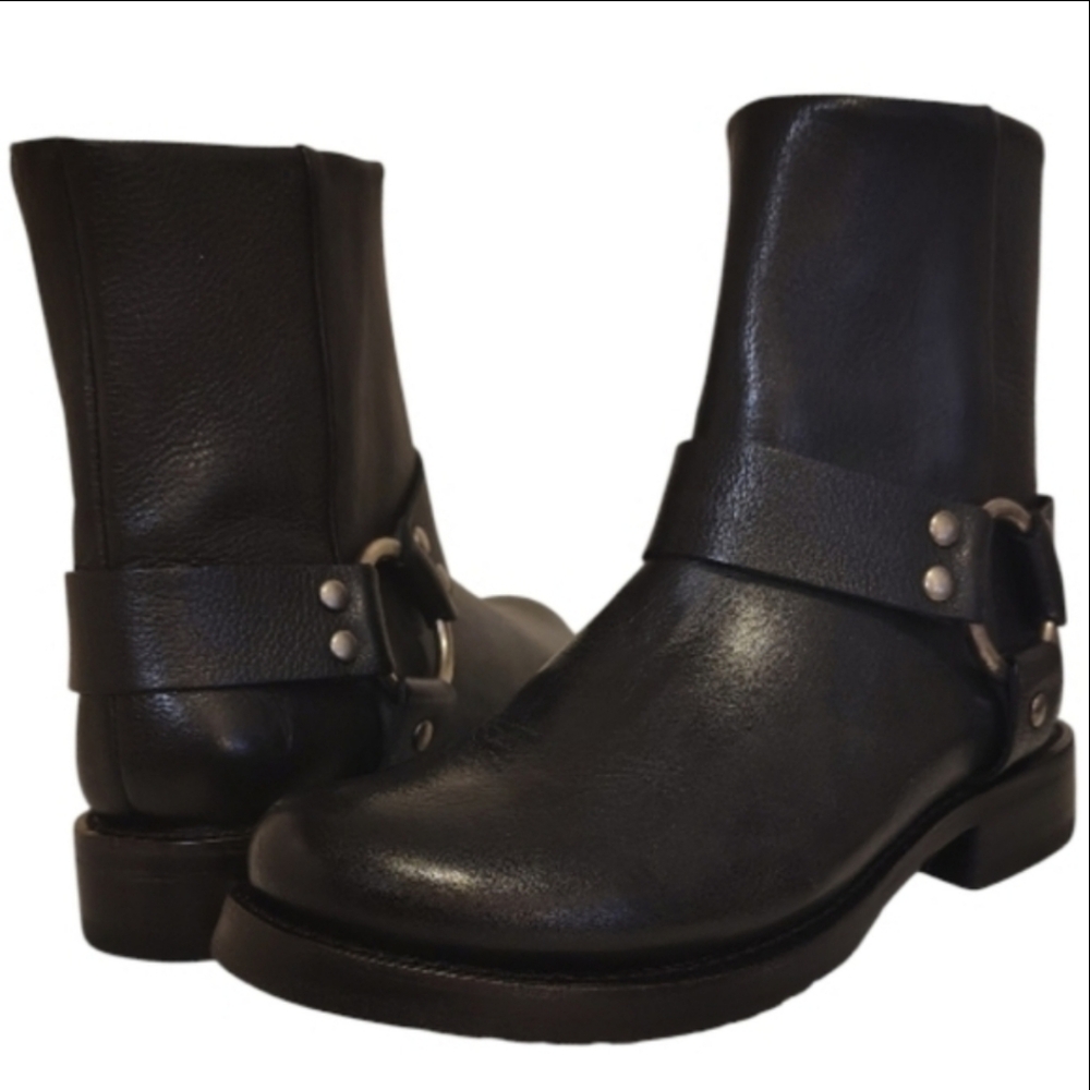 Frye Women’s Veronica Flex Harness Boots – Black Leather – Size 8.5 - Picture 3 of 15